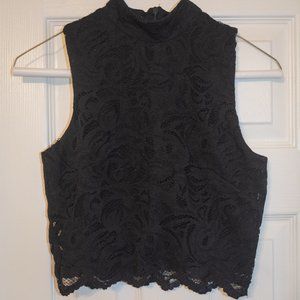 H&M Black Lace Crop Top